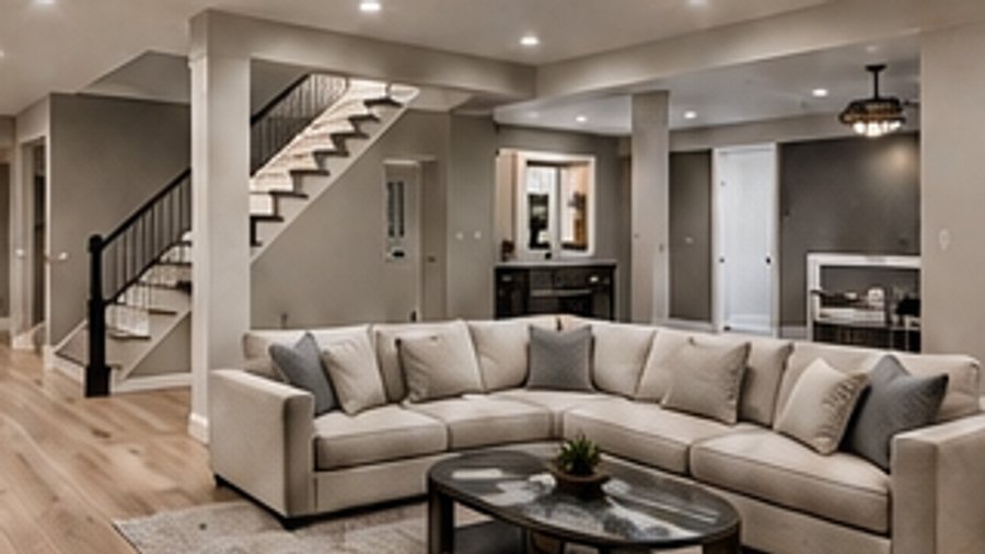 Finished basement renovation with custom staircase by Thompson Carpentry